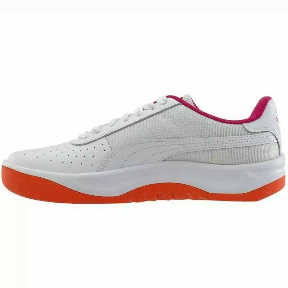 Puma California Womens Tennis Sneaker White Orange - Picture 2 of 11